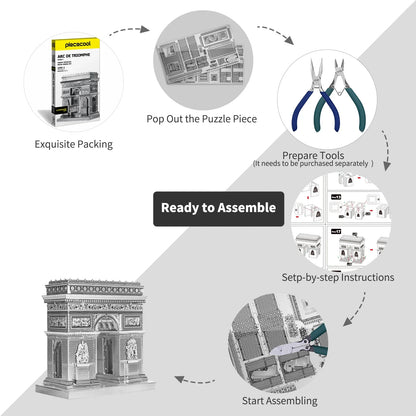 Arc de Triomphe - 3D Metal Model Kit for Adults