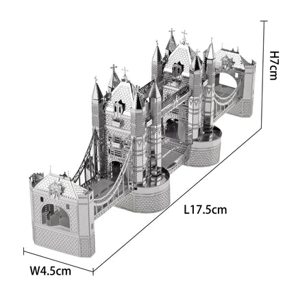 London Tower Bridge 3D Metal Puzzle - Model Kit for Adults