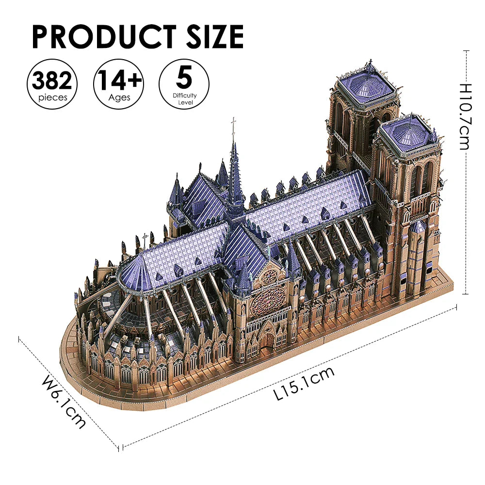 Notre Dame Cathedral - 3D Metal Model Kit