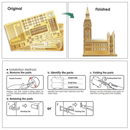 Big Ben - 3D Metal Puzzle Model Kit for Adults & Teens