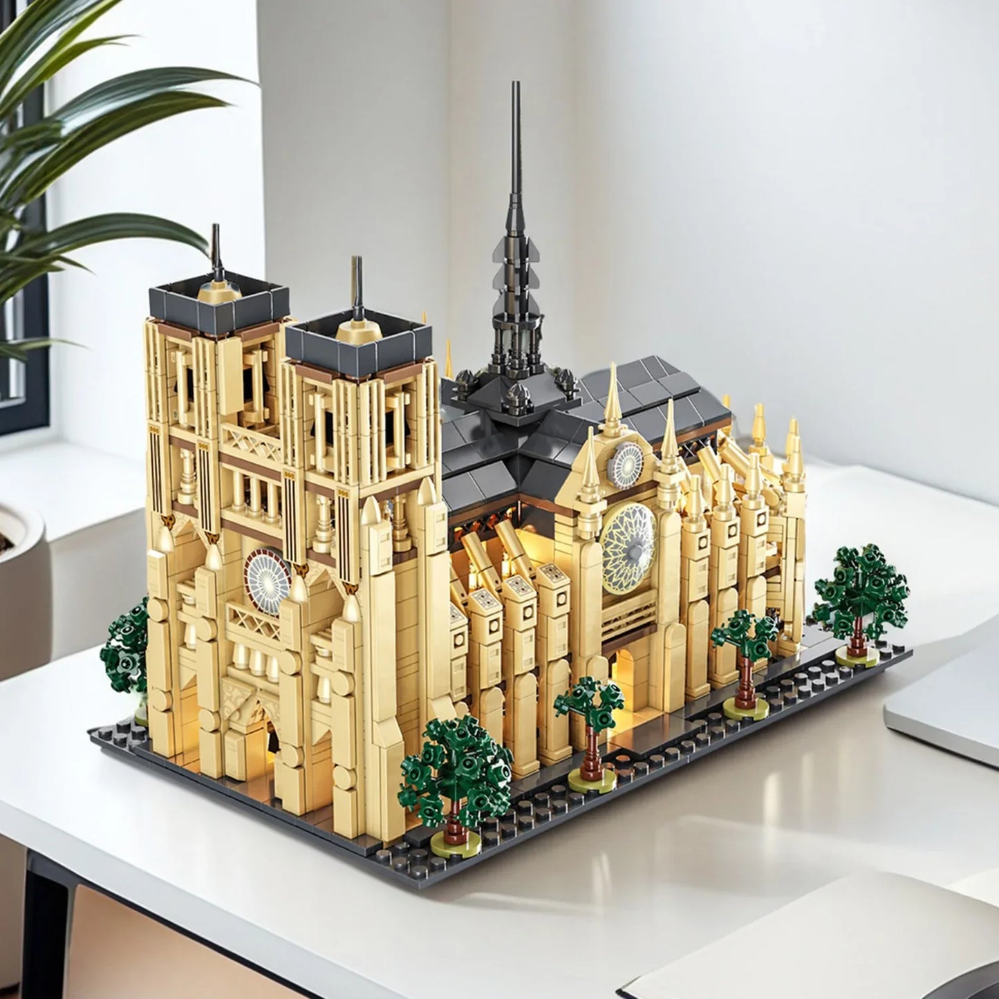 Gothic Cathedral Model - 1575pc LED Architecture Building Block Set