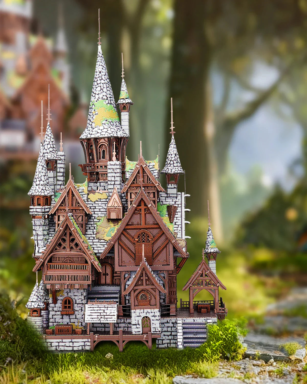 Elves' Castle - 3D Metal Model Kit for Adults