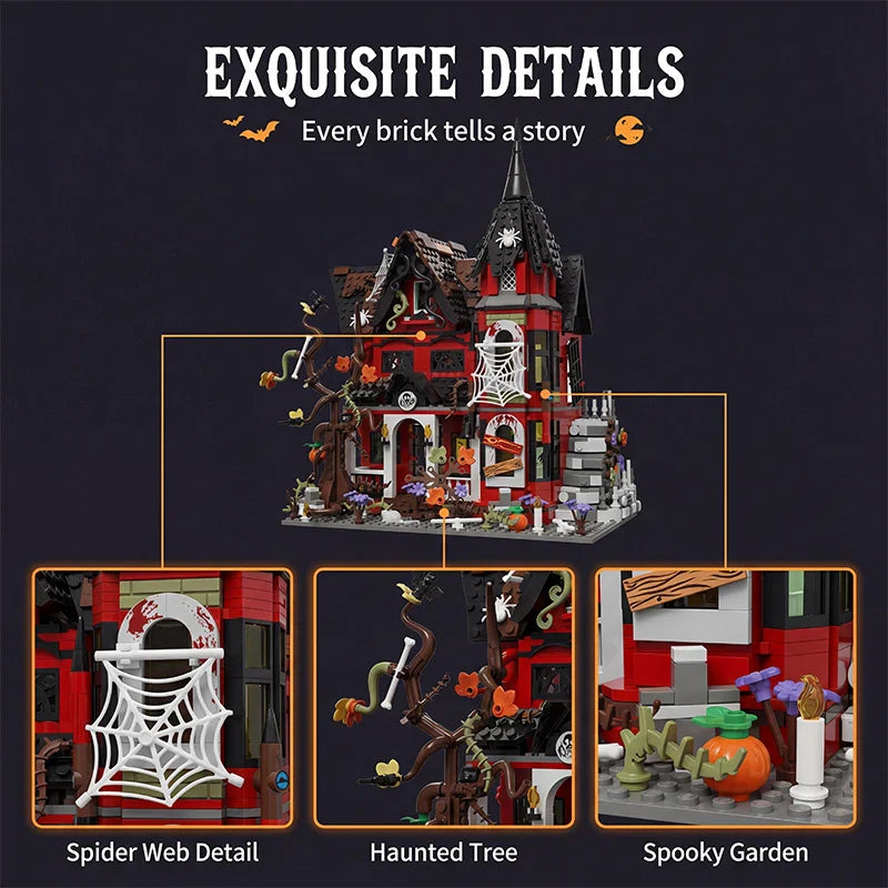 Shadow Manor MOC Haunted House - 1249pcs Horror Building Set