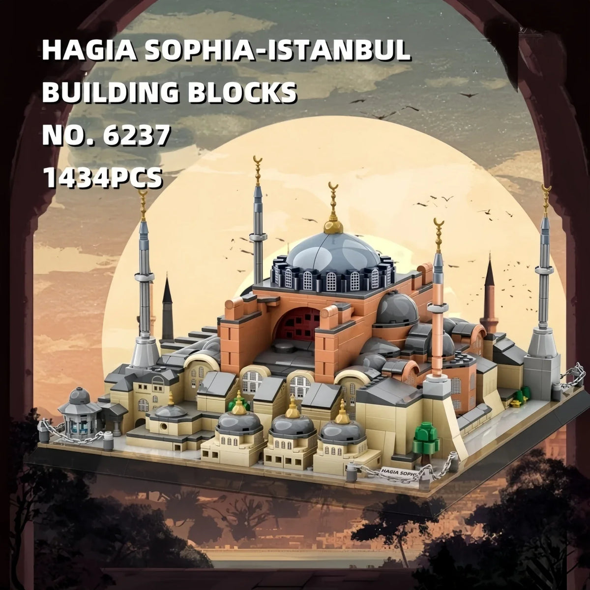 Hagia Sophia Istanbul - 1434pc Architecture Building Block Model