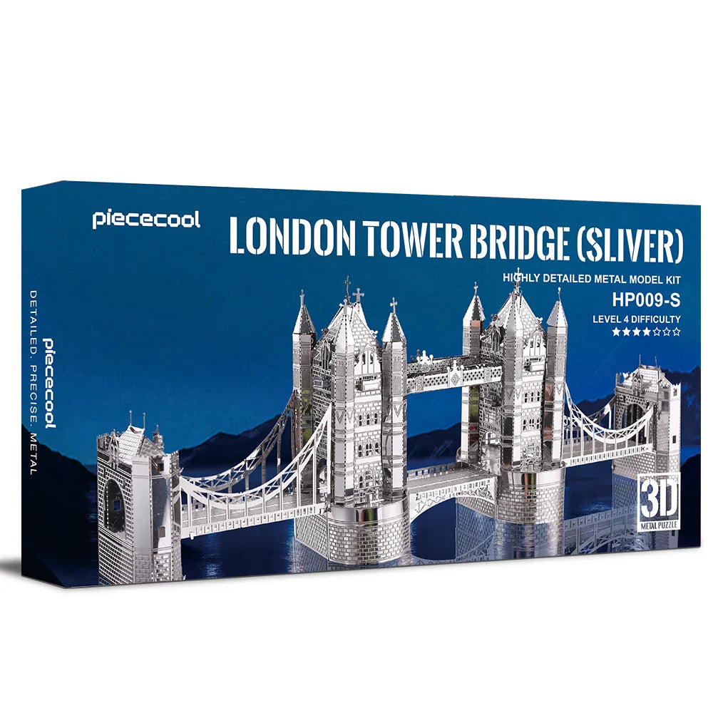 London Tower Bridge 3D Metal Puzzle - Model Kit for Adults