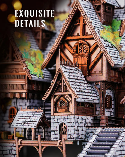 Elves' Castle - 3D Metal Model Kit for Adults