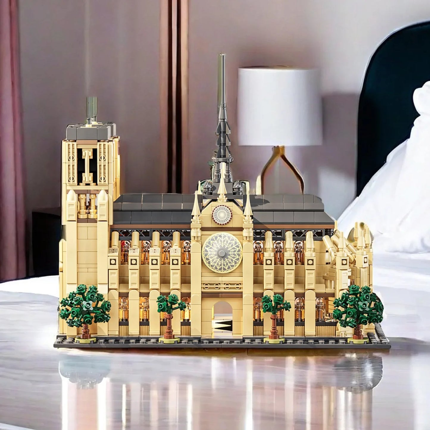Gothic Cathedral Model - 1575pc LED Architecture Building Block Set
