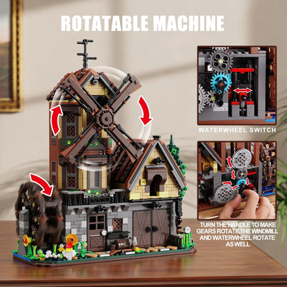 Rustic Countryside Farm Hut - 1436-Piece Building Block Set
