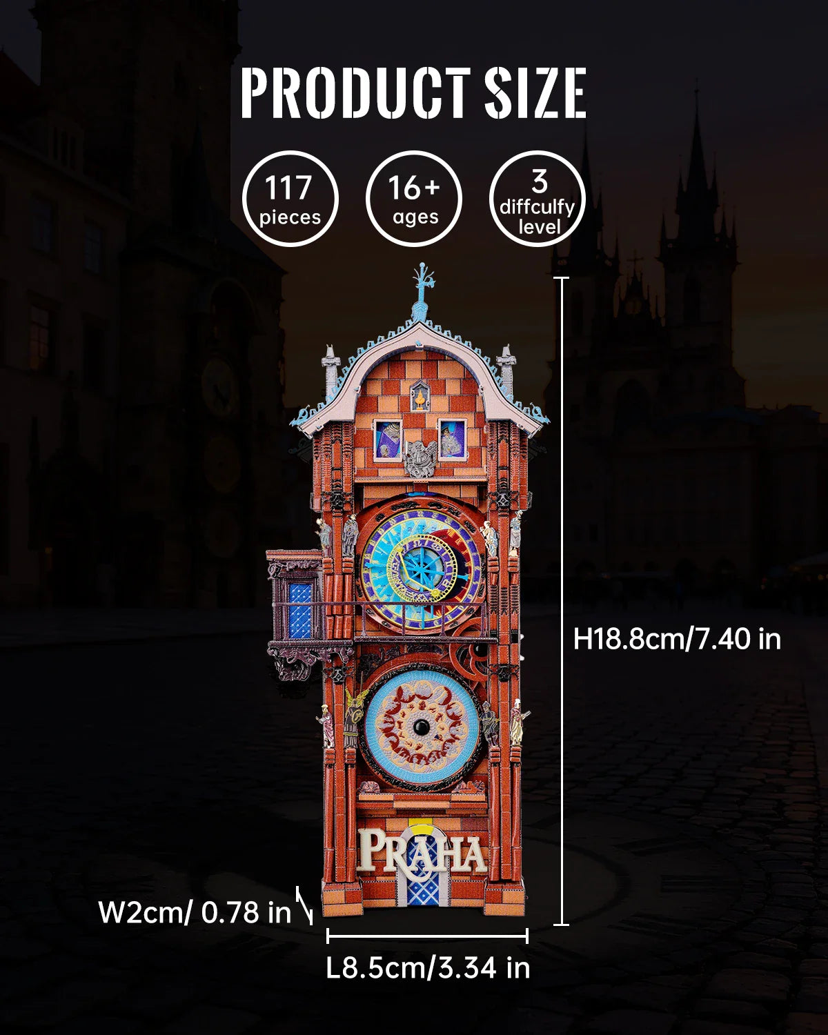 Astronomical Clock - 3D Metal Model Kit for Adults