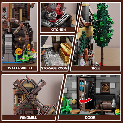 Rustic Countryside Farm Hut - 1436-Piece Building Block Set